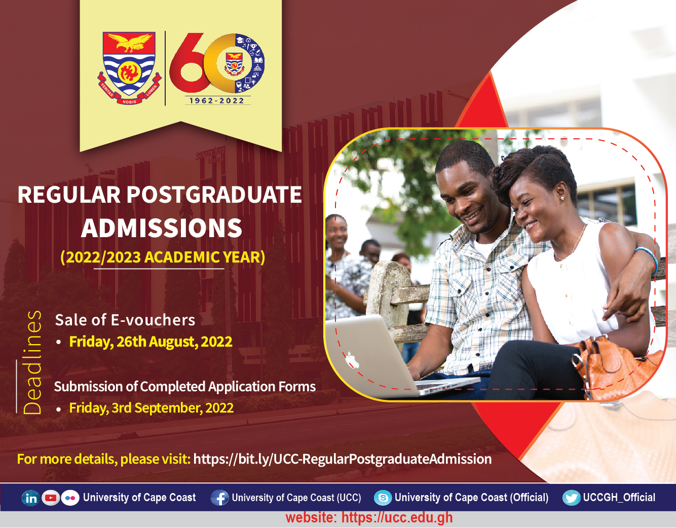 UCC Postgraduates Admission Forms for 2022/2023 Academic Year