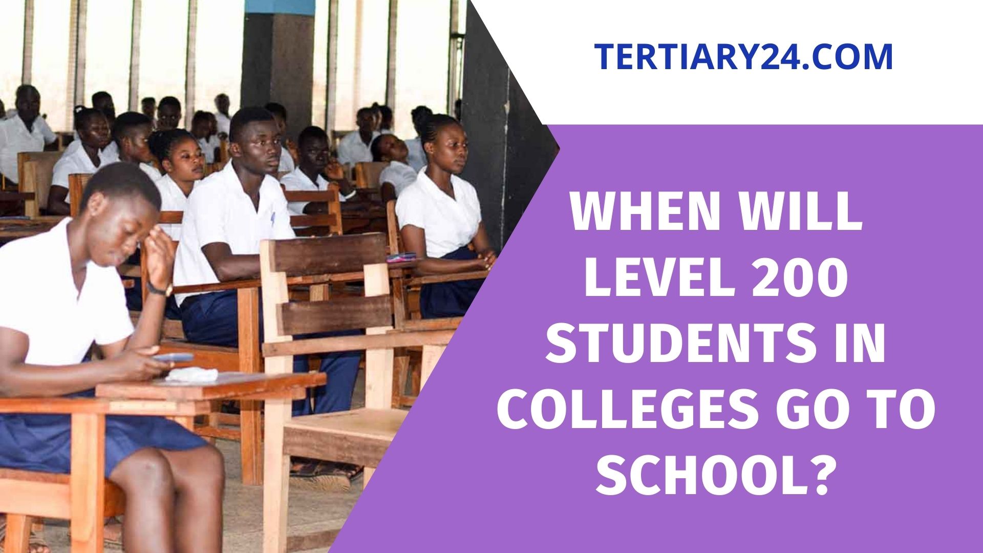 When will Level 200 Students in Colleges go to School